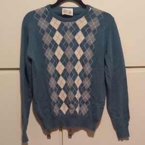Blue Argyle Sweater